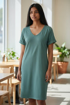 BTFBM Teal T-Shirt Dress