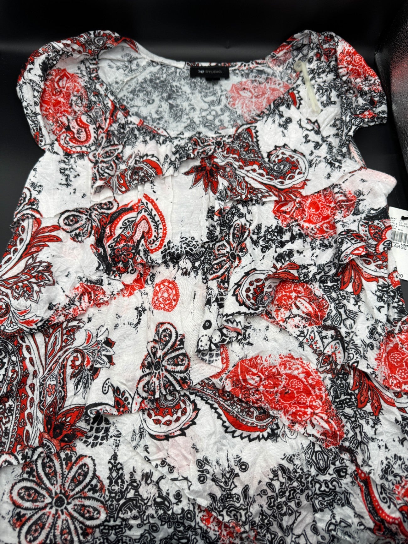 AB Studio Layered Paisley Print Shirt