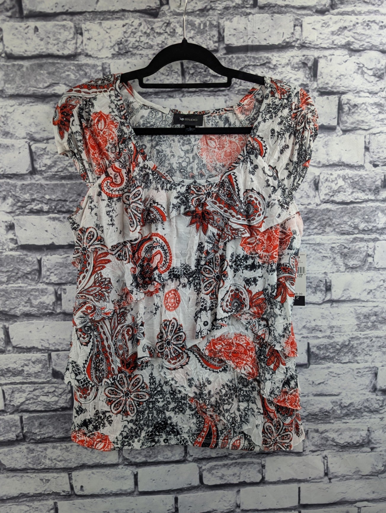 AB Studio Layered Paisley Print Shirt