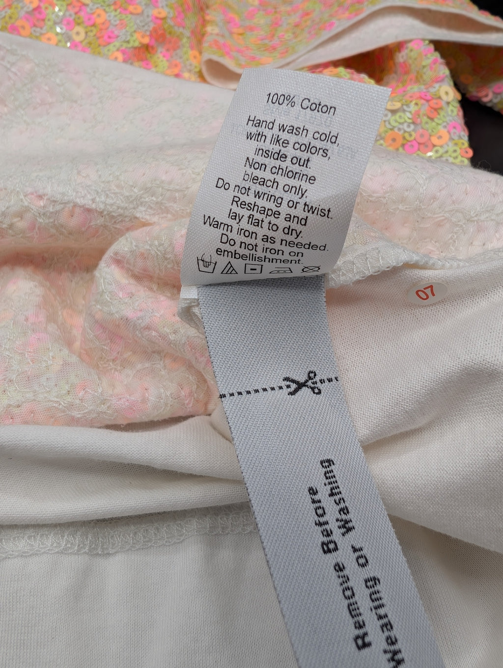 J. Crew Neon Sequin Short Sleeve Top