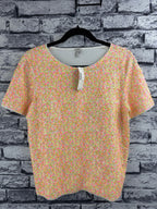 J. Crew Neon Sequin Short Sleeve Top
