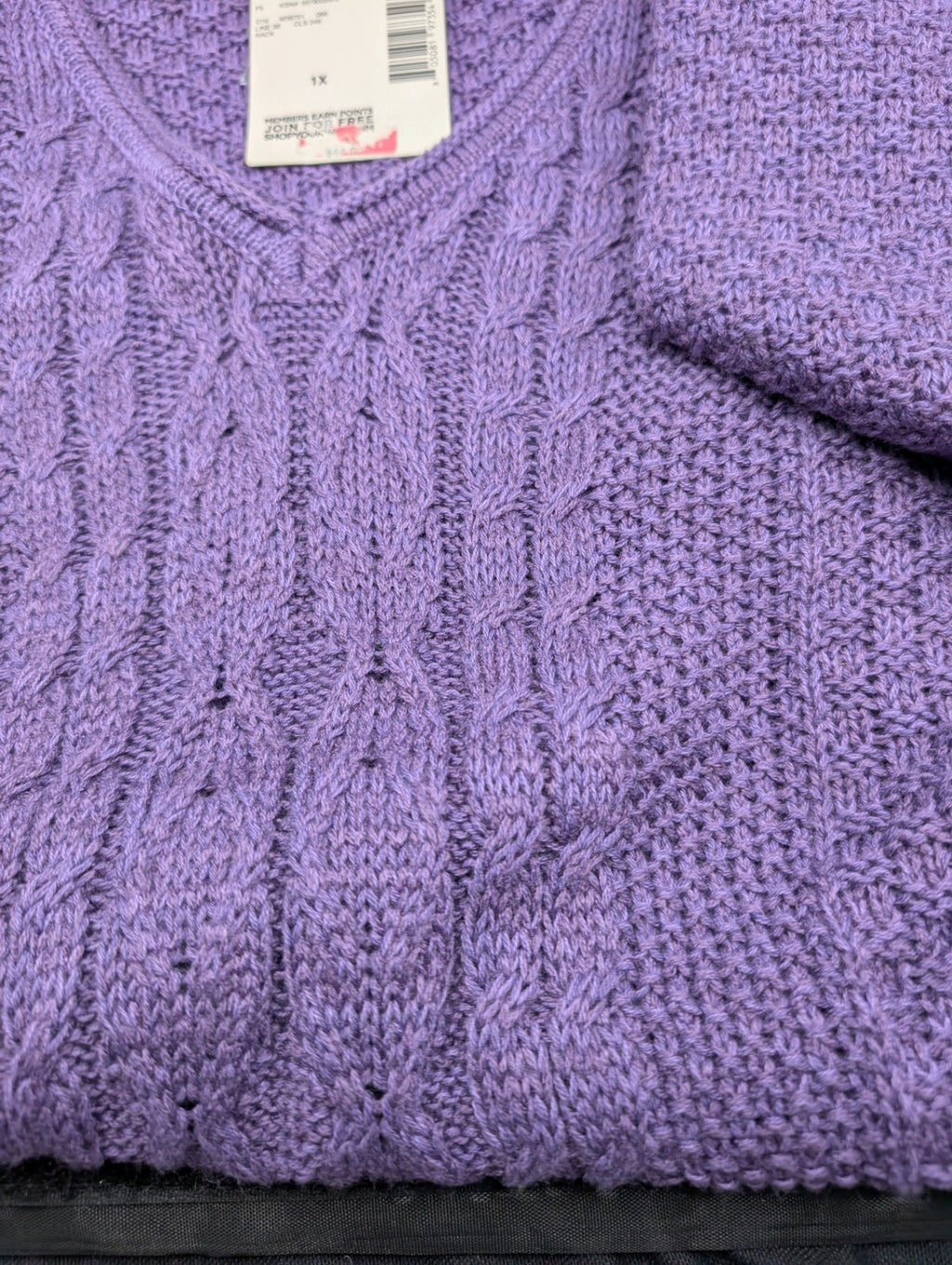 Laura Scott V-Neck Cable Sweater