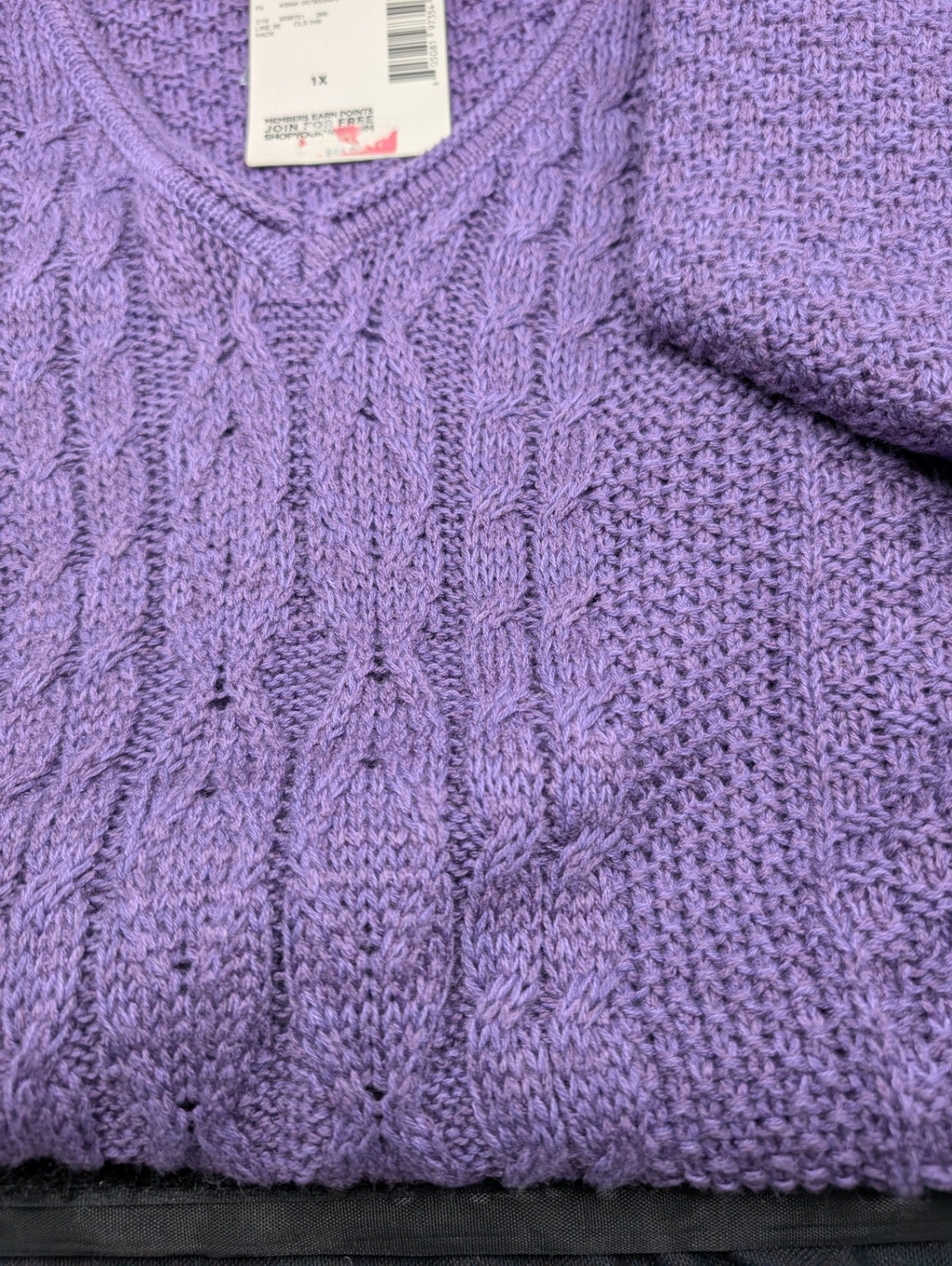 Laura Scott V-Neck Cable Sweater