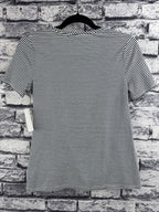 Liz Claiborne Black & White Striped Top