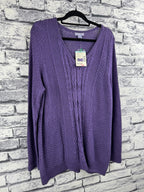 Laura Scott V-Neck Cable Sweater
