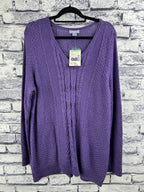 Laura Scott V-Neck Cable Sweater