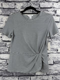 Liz Claiborne Black & White Striped Top