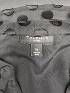 Talbots Black Polka Dot Blouse