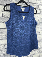 Liz Claiborne Navy Lace Tank Top