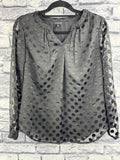 Talbots Black Polka Dot Blouse