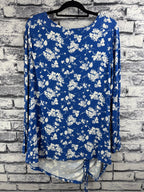 Lane Bryant Blue & White Floral Top