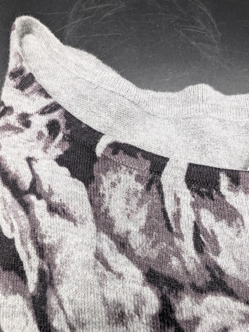 Worthington Gray Floral Sweater