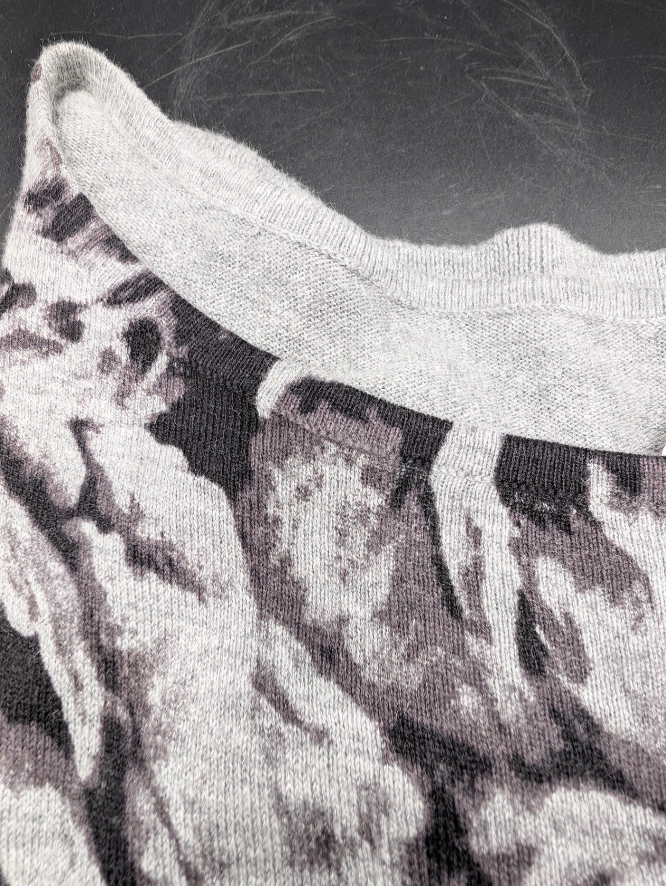Worthington Gray Floral Sweater