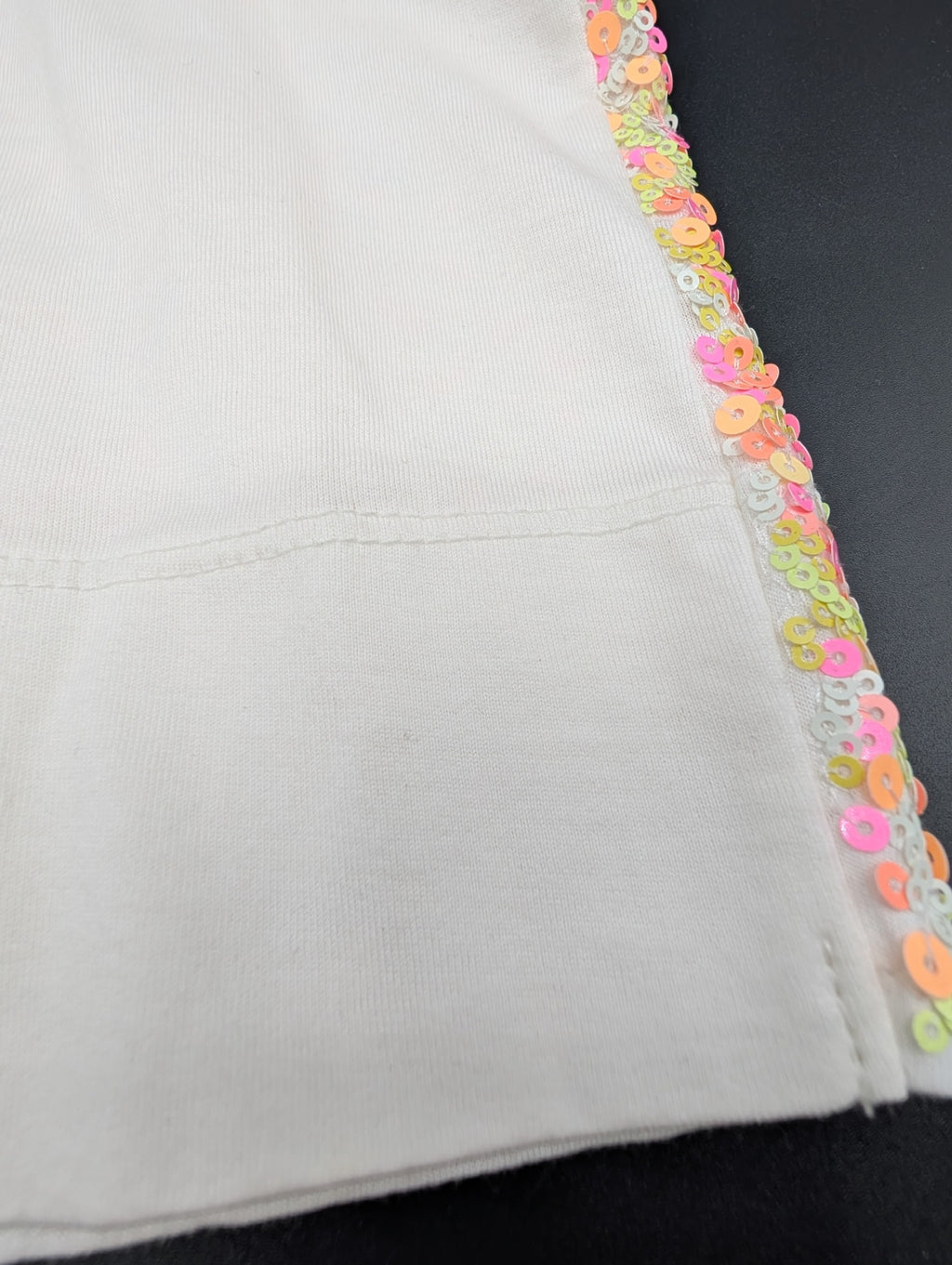 J. Crew Neon Sequin Short Sleeve Top