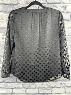Talbots Black Polka Dot Blouse
