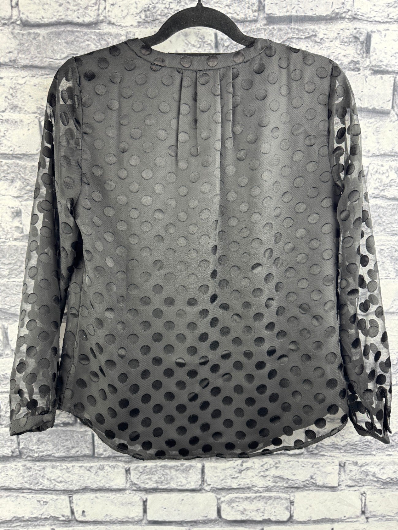 Talbots Black Polka Dot Blouse