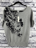 Worthington Gray Floral Sweater