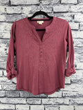 Style & Co. Raspberry Embroidered Shirt