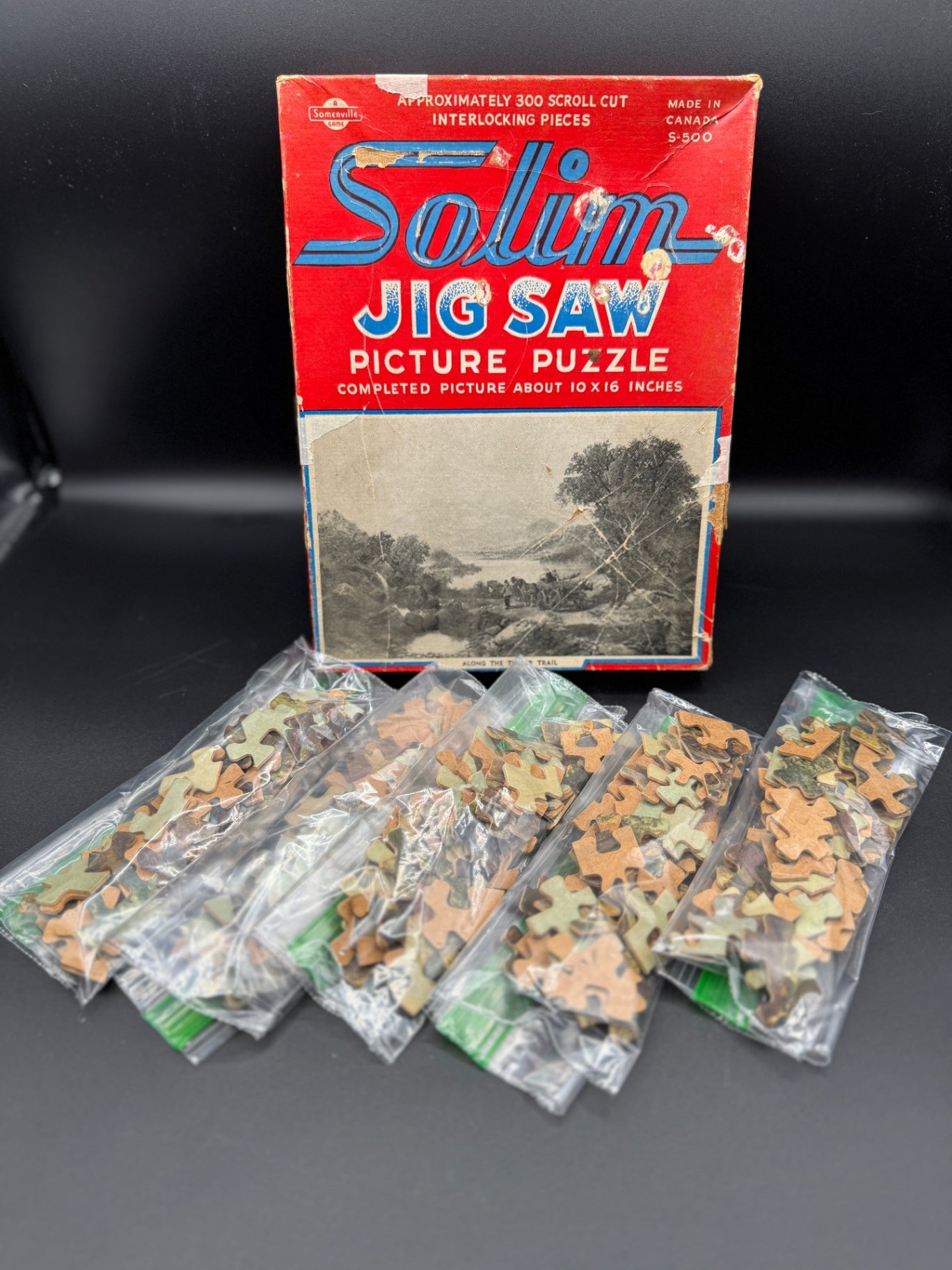Vintage Solim Puzzle Pieces, Crafting