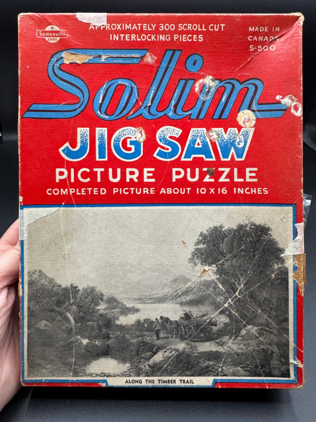 Vintage Solim Puzzle Pieces, Crafting