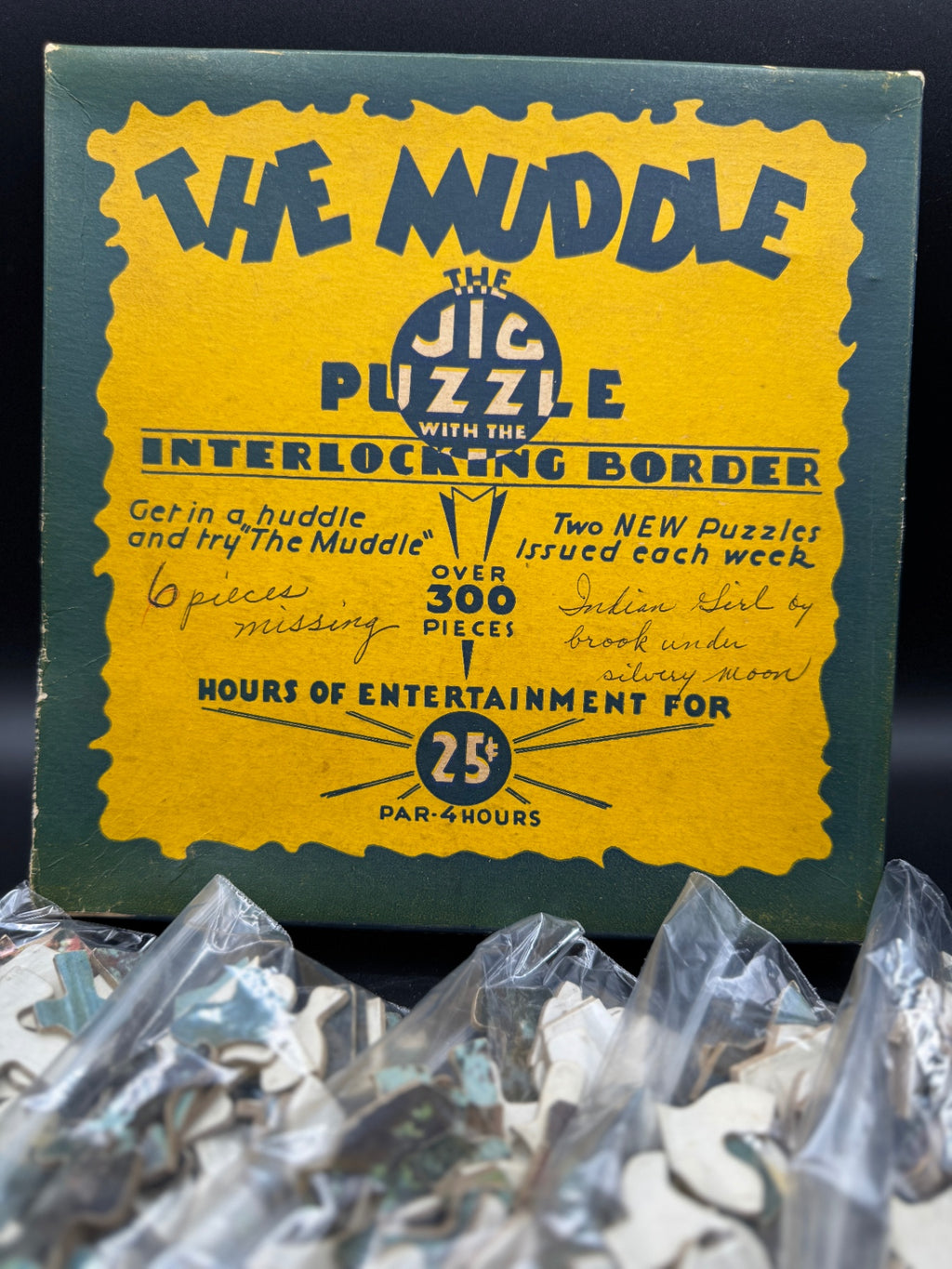 Vintage The Muddle Puzzle Pieces, Crafting