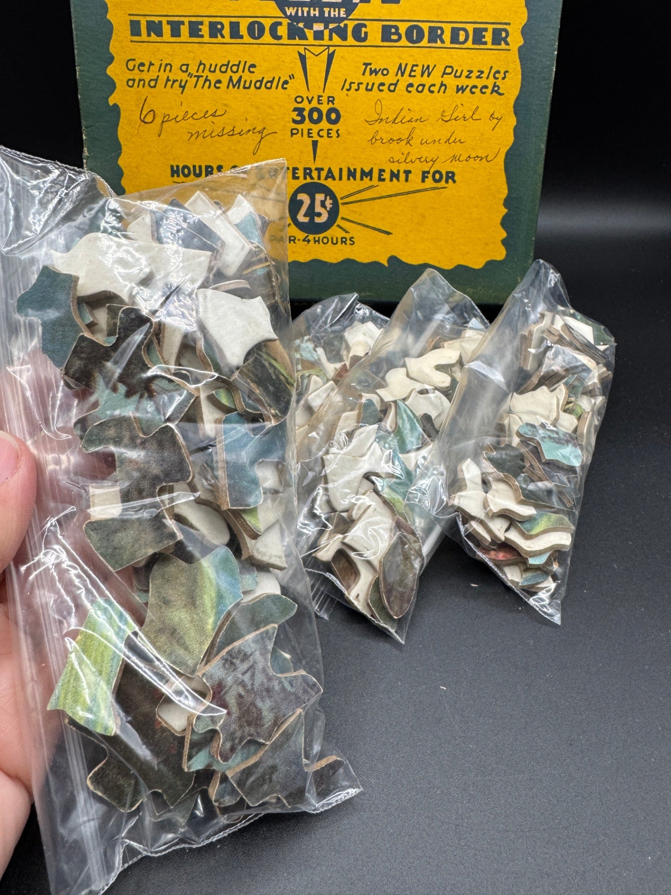 Vintage The Muddle Puzzle Pieces, Crafting
