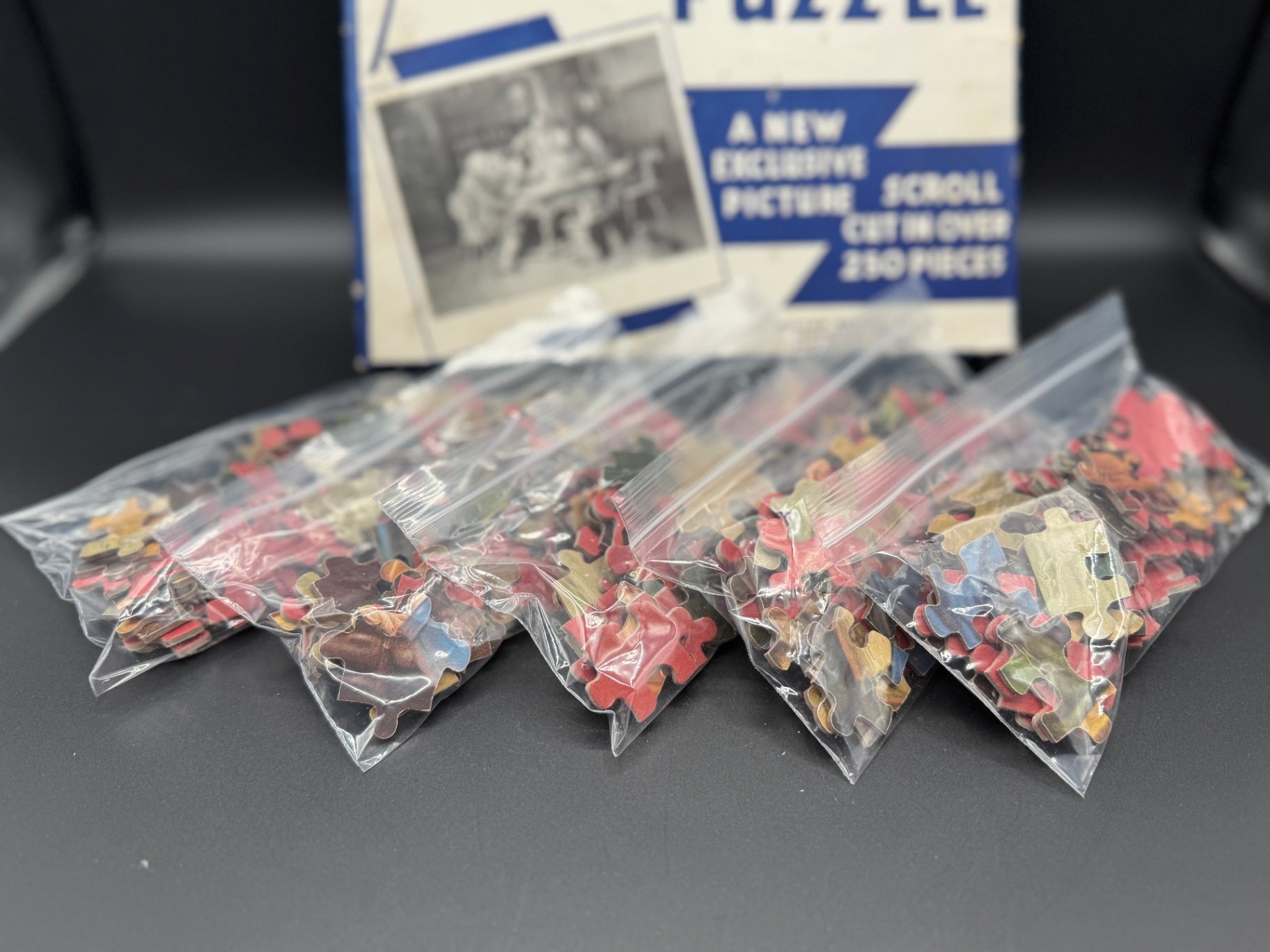 Vintage Derby Jig Picture Puzzle Pieces, Crafting