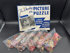 Vintage Derby Jig Picture Puzzle Pieces, Crafting
