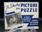 Vintage Derby Jig Picture Puzzle Pieces, Crafting