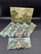 Vintage Picture Puzzle Pieces, Crafting