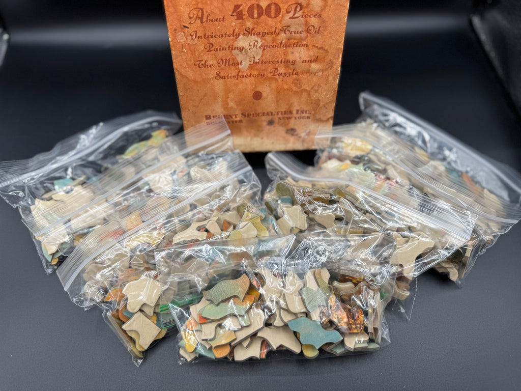 Vintage DeLuxe Picture Puzzle Pieces, Crafting