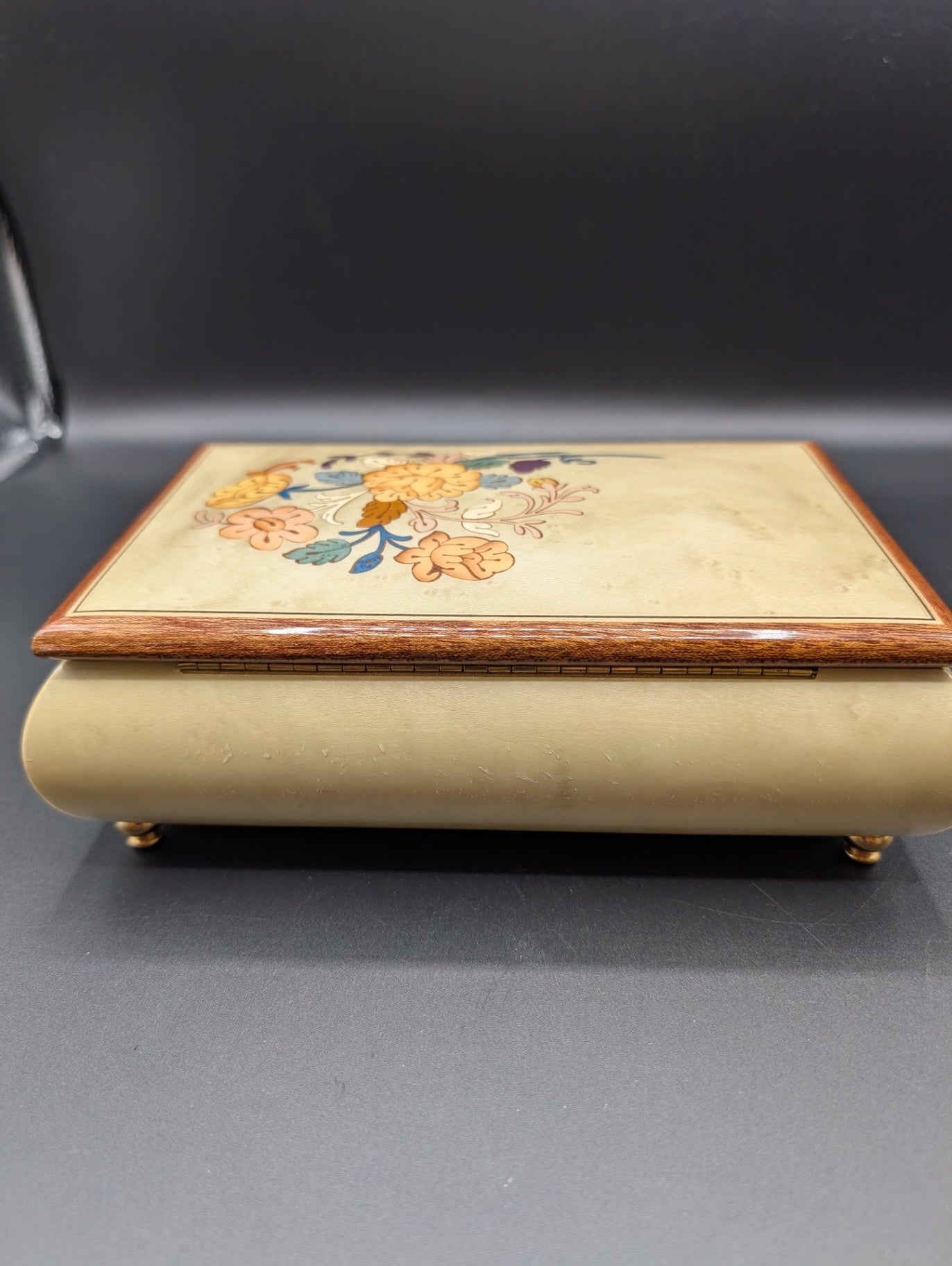 Italian Inlaid Wood Music/Jewelry Box