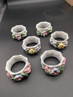 Porcelain Floral Napkin Rings