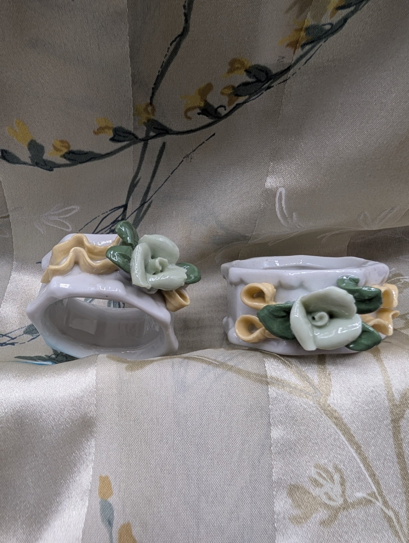 Porcelain Floral Napkin Rings