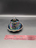 Mini Carnival Glass Butter Dish