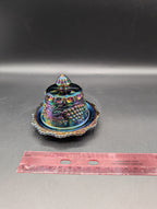 Mini Carnival Glass Butter Dish