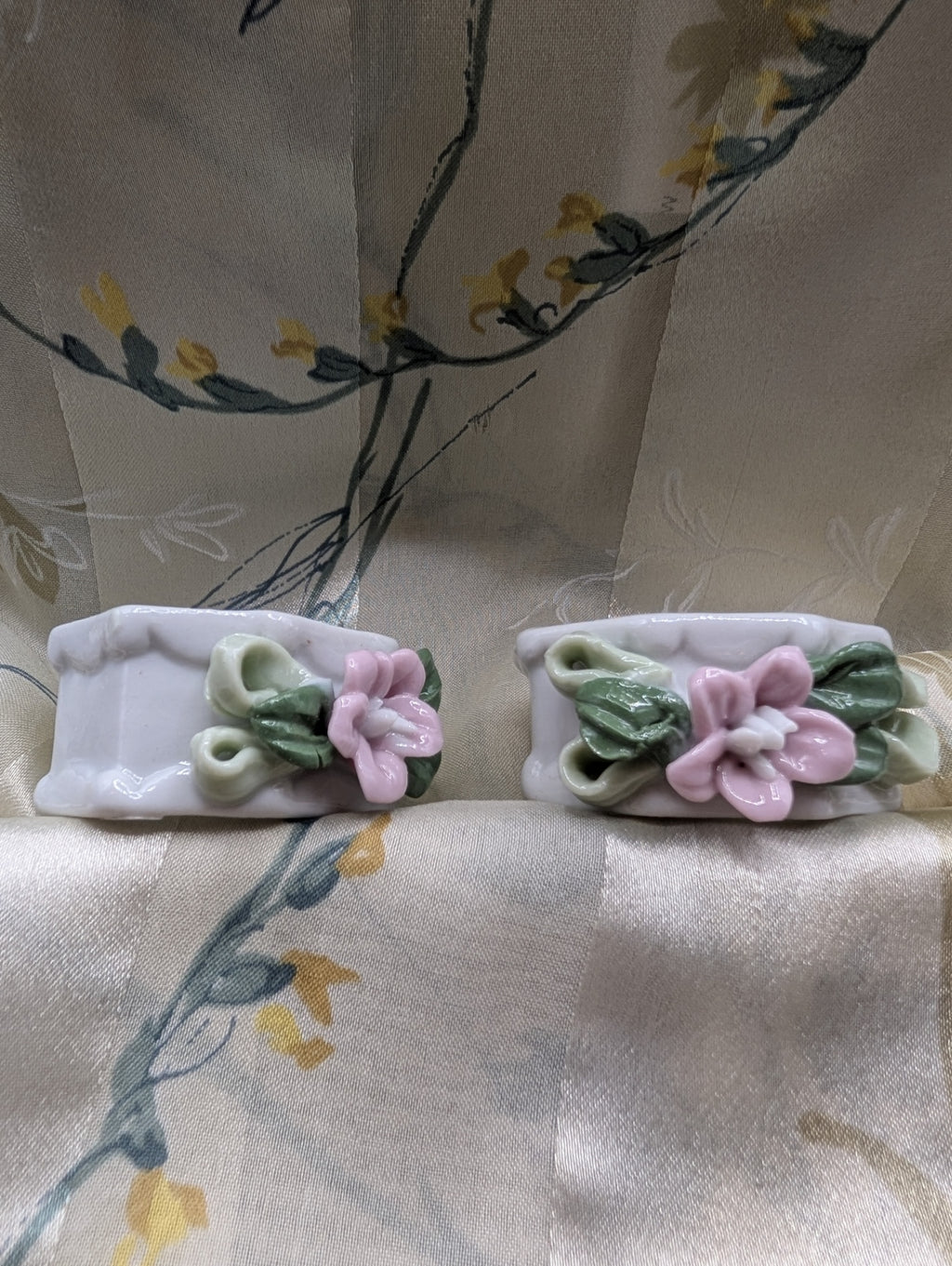 Porcelain Floral Napkin Rings