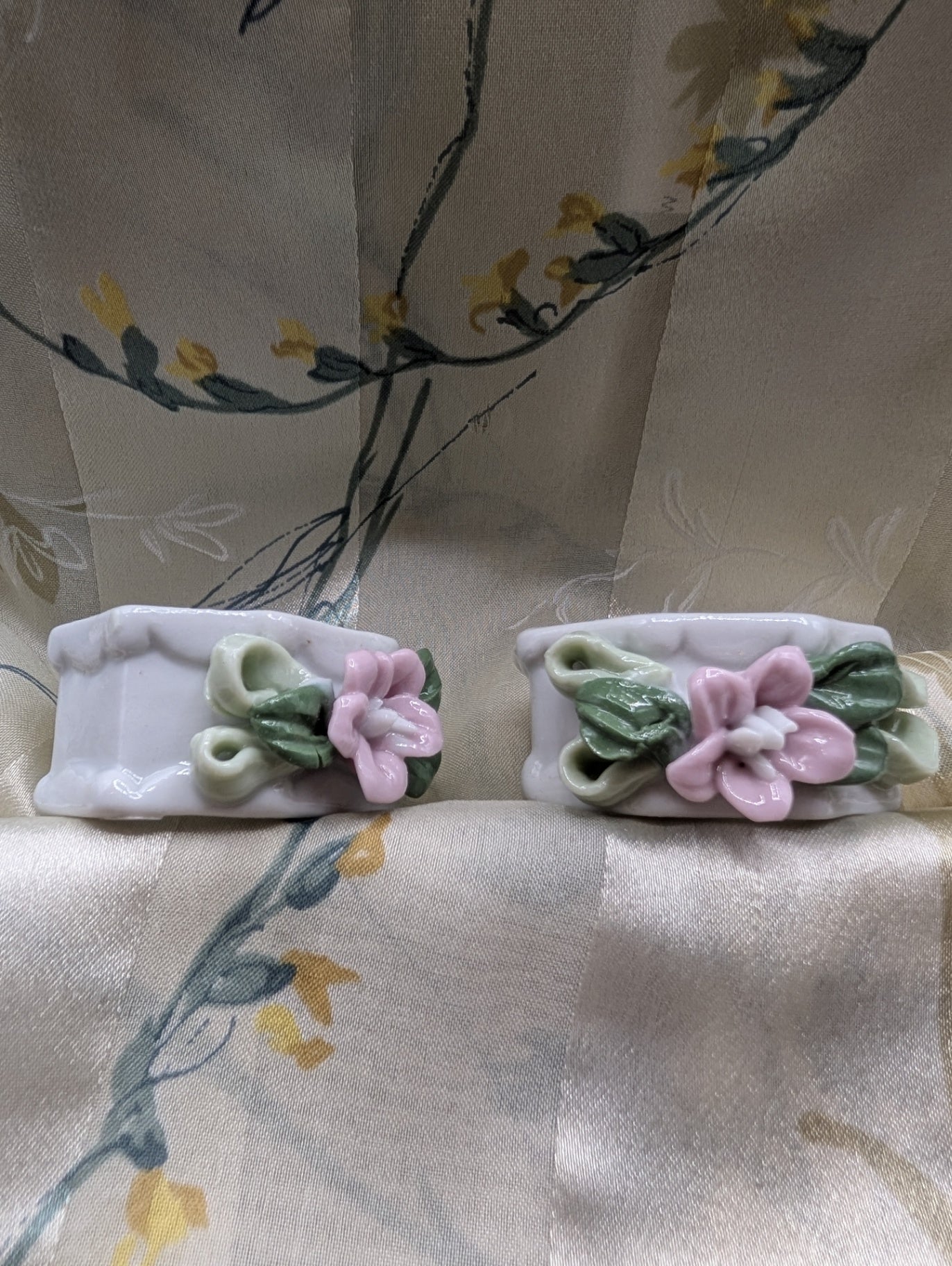 Porcelain Floral Napkin Rings