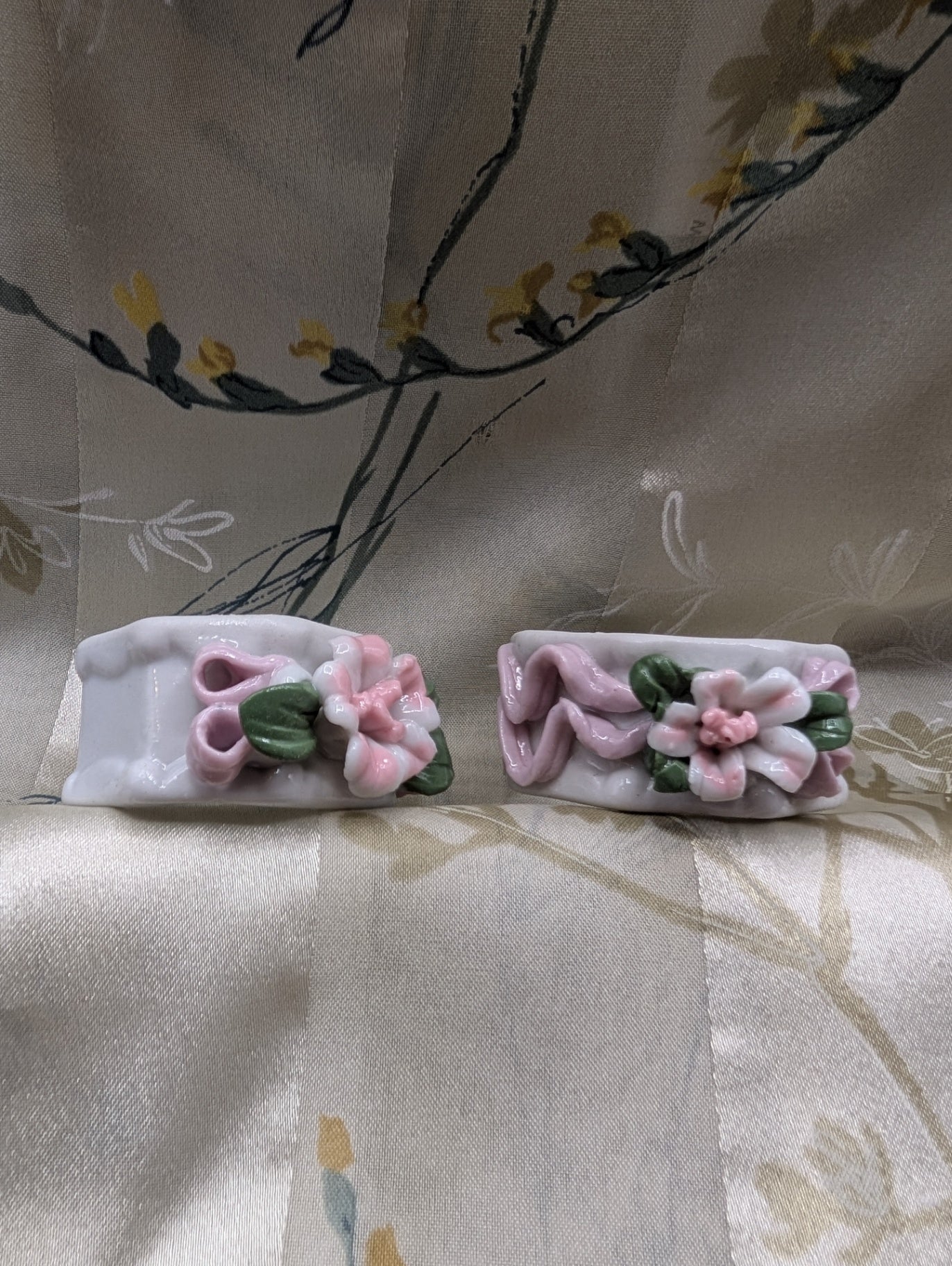 Porcelain Floral Napkin Rings
