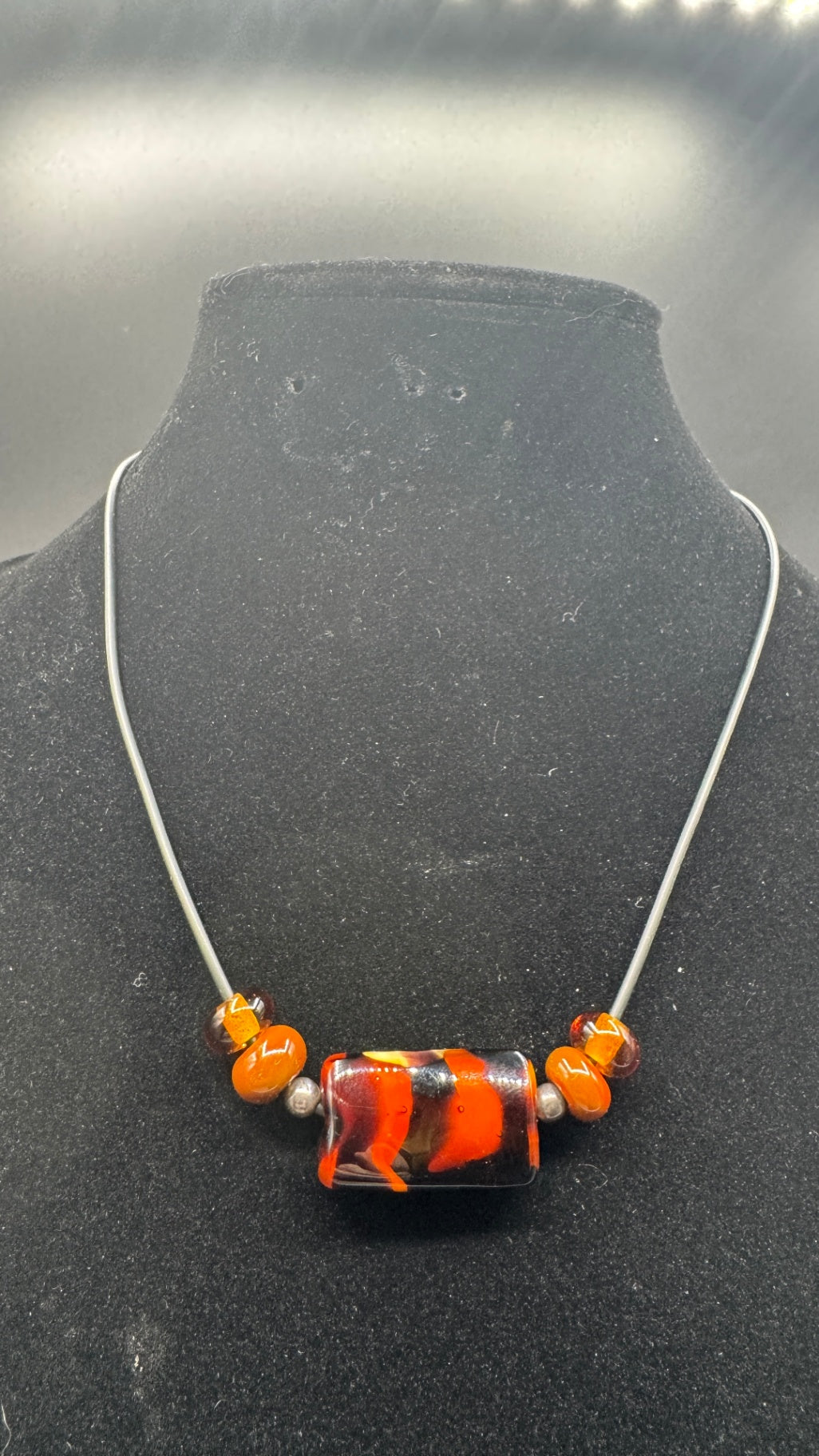 Striped Amber Necklace