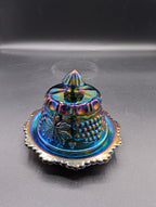 Mini Carnival Glass Butter Dish