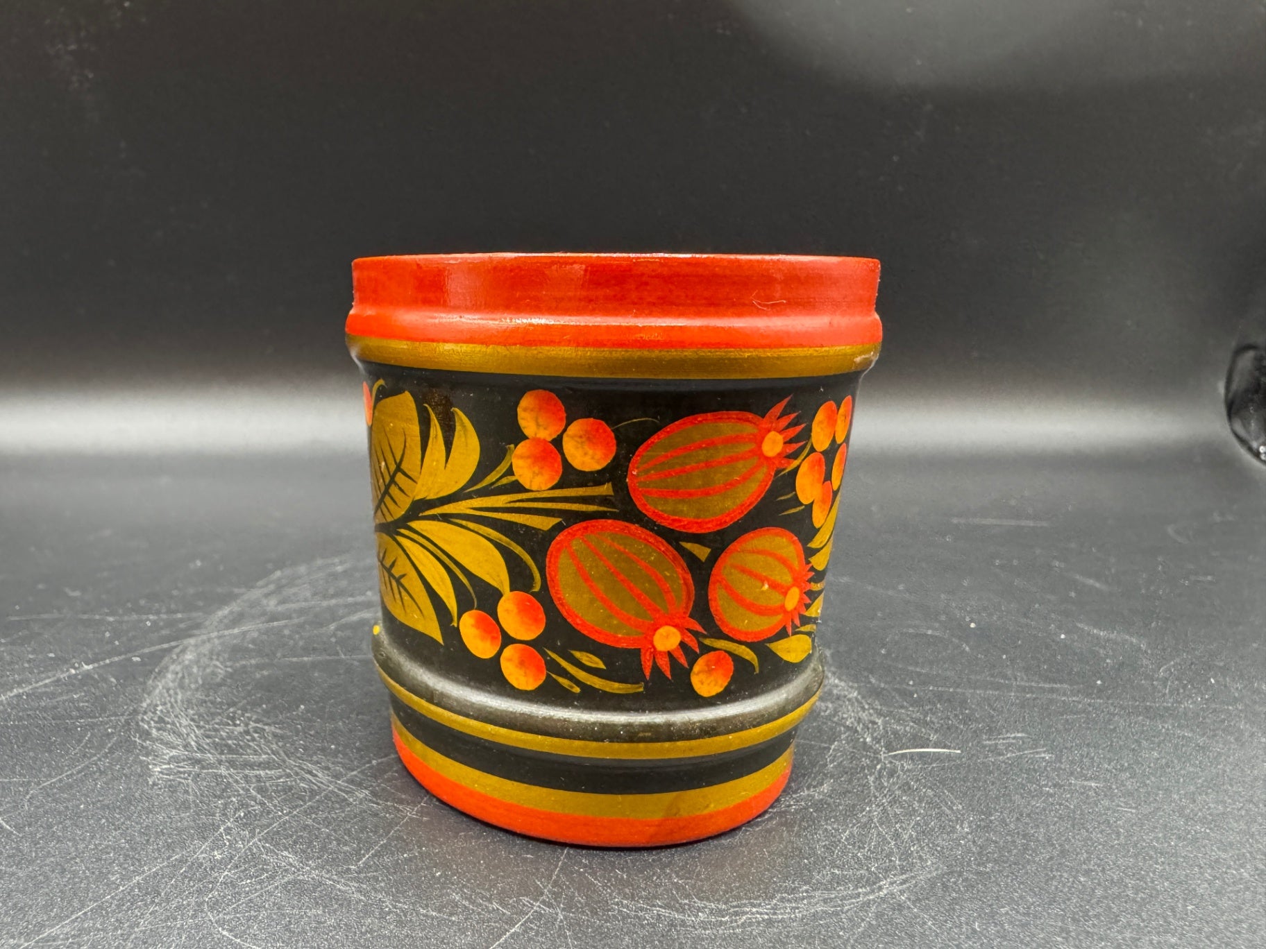 VTG Khokhloma Cups, Set of 3
