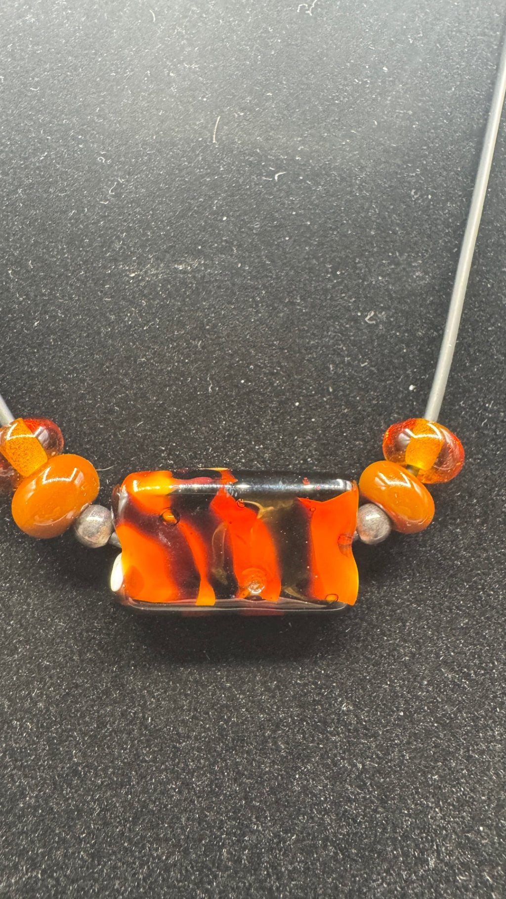Striped Amber Necklace