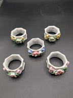 Porcelain Floral Napkin Rings