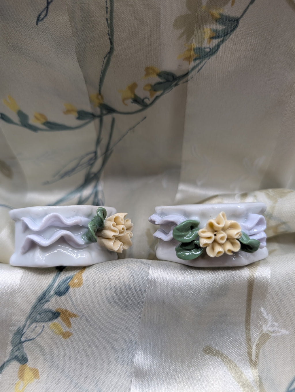 Porcelain Floral Napkin Rings