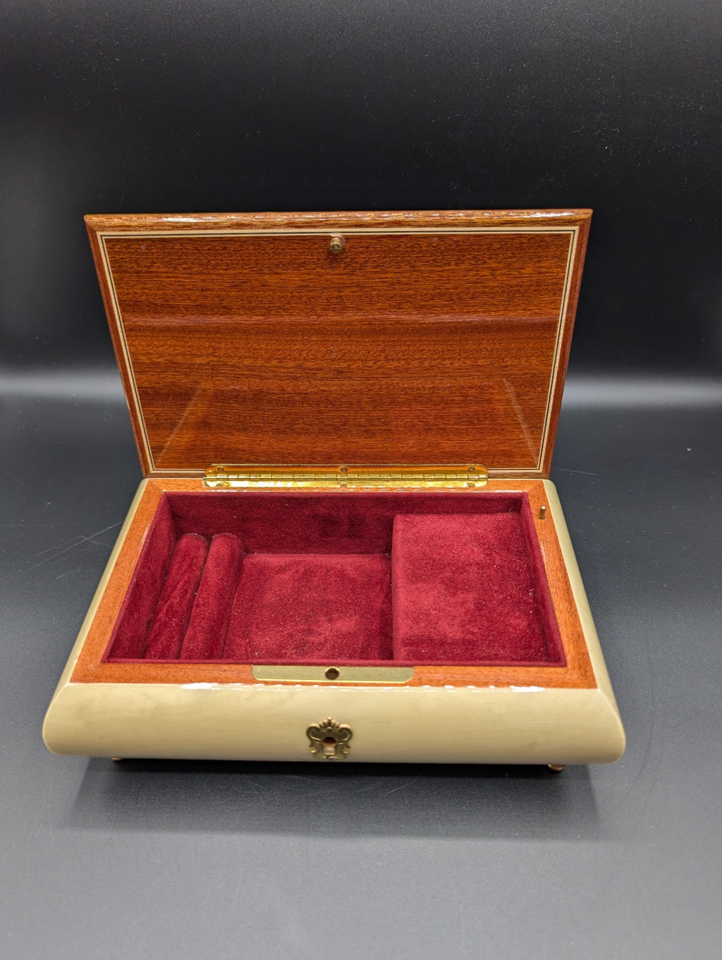 Italian Inlaid Wood Music/Jewelry Box