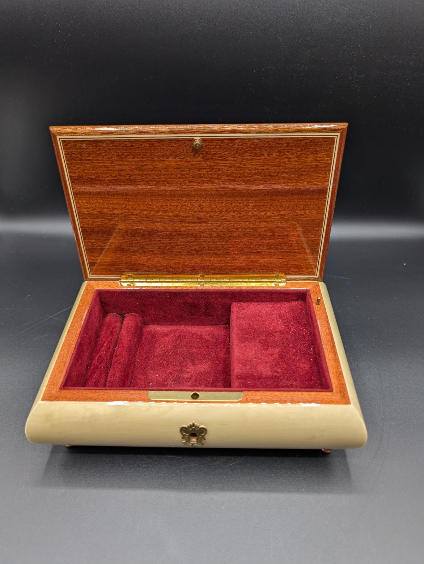 Italian Inlaid Wood Music/Jewelry Box