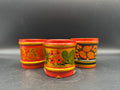 VTG Khokhloma Cups, Set of 3