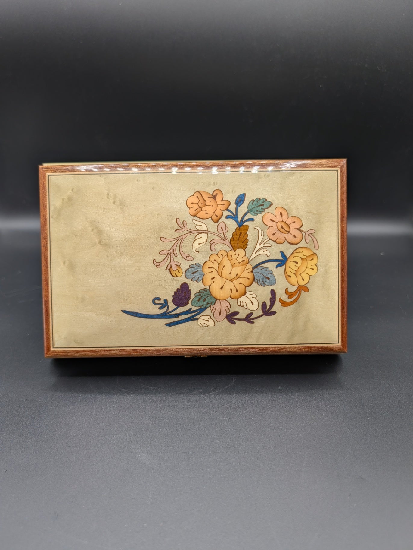 Italian Inlaid Wood Music/Jewelry Box