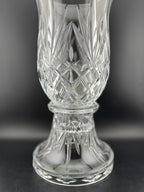 PartyLite "Savannah" pattern 2-piece cut crystal hurricane lamp